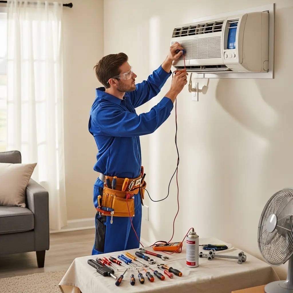 Selendi Eminçelik Eminçelik klima gaz dolumu ve bakım – Enerji verimliliği artırıldı. - Teknik servis örneği